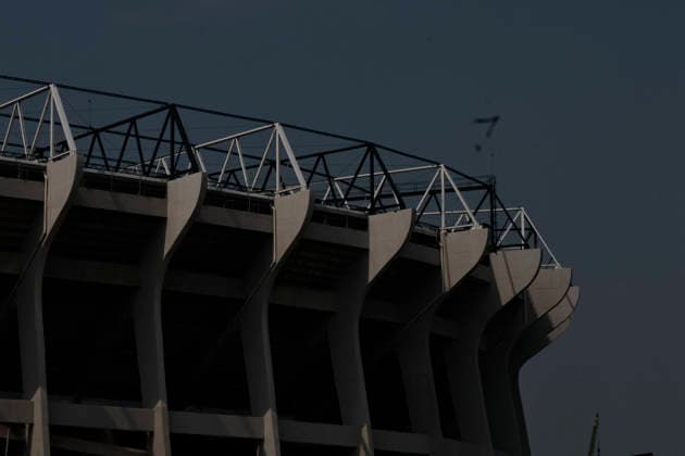 November 30, 2025, Mexico, Cdmx, Mexico: Seven months before the 2026 FIFA World Cup at Azteca Stadium (also known as Banorte Stadium) in Mexico City, residents of the Santa Ursula Coapa neighborhood remain in conflict with the government of Clara Brugada and President Claudia Sheinbaum. They allege that the renovation project has benefited the community by diverting water belonging to the town, most of which has been used for the stadium s renovation. Community groups and residents have painted a mural three times on the bridge leading to the stadium to express their opposition to the 2026 World Cup. However, the government has repeatedly covered the mural with a white tarp, heavy machinery, and police. The mural depicts discontent with Te - ZUMAp204 20251130_zip_p204_033 Copyright: xJosuexPerezx