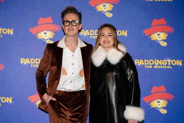 Paddington The Musical Word Premiere in London - 30 Nov 2025 Tom Fletcher and Giovanna Fletcher seen arriving on the Blue Carpet during the Paddington The Musical World Premiere opens in the West End, London. London United Kingdom Copyright: xBonniexBritainx xSOPAxImagesx BNS02235