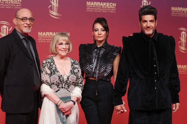 22eme festival du film de Marrakech L R Ahmed Boulane, Carmen Maura, Maryam Touzani and Nabil Ayouch attend the red carpet during day Three of the 22nd Marrakech International Film Festival on November 30, 2025 in Marrakech, Morocco Marrakech, Morocco 30 11 2025 451140 2025 11 30 MARRAKECH Maroc  Copyright: xRomualdxMeigneuxx xStarfacex STAR_451140_054