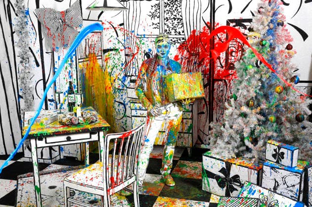 Bodyart: Colour Christmas Splash Performance mit Model Tatjana Heinz im Studio Düsterwald. Hameln, 30.11.2025 - BodyArt-Künstler: Jörg Düsterwald