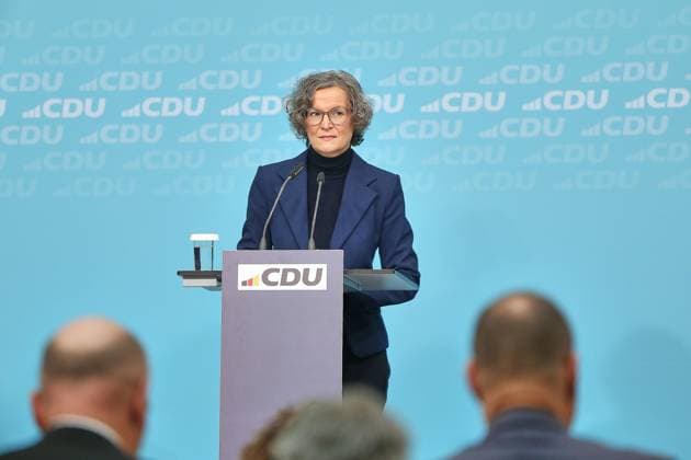 Berlin, Deutschland, 01.12.2025: Konrad-Adenauer-Haus: Pressekonferenz in der CDU-Bundesgeschäftsstelle nach den Gremiensitzungen: Ina Scharrenbach, CDU Copyright: xdtsxNachrichtenagenturx dts_96367