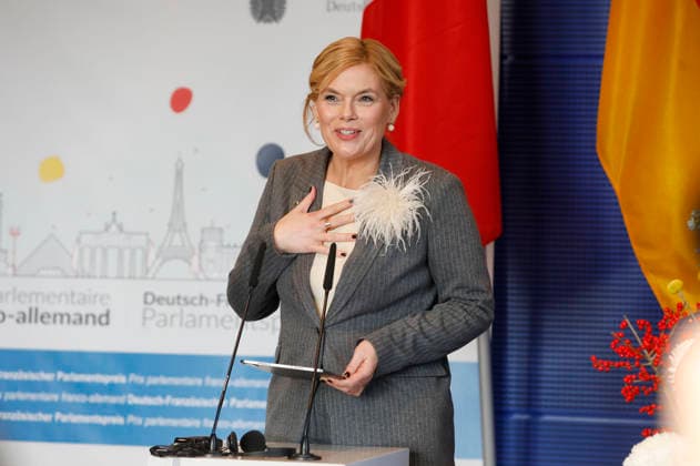 Julia Klöckner bei der Verleihung des Deutsch-Französischen Parlamentspreises 2025 im Reichstagsgebäude. Berlin, 01.12.2025