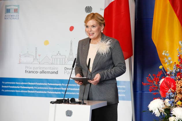 Julia Klöckner bei der Verleihung des Deutsch-Französischen Parlamentspreises 2025 im Reichstagsgebäude. Berlin, 01.12.2025