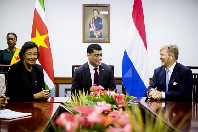Paramaribo, The Netherlands, 2025-12-01 12:49:11 PARAMARIBO, December 1, 2025, The National Assembly. King Willem-Alexander and Queen Maxima are paying a state visit to the Republic of Suriname at the invitation of President Jennifer Geerlings-Simons. The National Assembly (DNA) is the parliament of Suriname. It has 51 seats and a single chamber, exercising legislative, administrative, and supervisory powers. PHOTO: NLBeeld POOL Patrick van Katwijk Credit: NL Beeld Patrick van Emst  Copyright: xx x