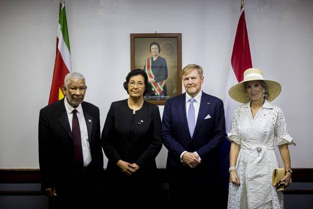 PARAMARIBO King Willem-Alexander and Queen Maxima will be received at the National Assembly (DNA), Suriname s parliament. The royal couple were on a three-day state visit to Suriname at the invitation of President Jennifer Geerlings-Simons. ANP POOL PATRICK VAN KATWIJK netherlands out - belgium out  Copyright: xx x543594381x originalFilename: 543594381.jpg