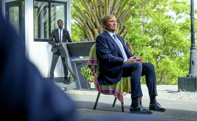Paramaribo, The Netherlands, 2025-12-01 15:26:25 PARAMARIBO, December 1, 2025. King Willem-Alexander and Queen Maxima are paying a state visit to the Republic of Suriname at the invitation of President Jennifer Geerlings-Simons. King Willem-Alexander and Queen Maxima will speak with representatives of descendants of enslaved people and indigenous communities in Suriname about the past and the future. PHOTO: NLBeeld Patrick van Emst Credit: NL Beeld Patrick van Emst  Copyright: xx x