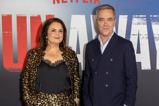 Harlan Coben’s Run Away launch event in London, UK - 01 Dec 2025 Ruth Jones and James Nesbitt attend Harlan Coben’s Run Away launch event, at the BFI Southbank in London. London United Kingdom Copyright: xPhilxLewisx xSOPAxImagesx JonesNesbitt_RunAway-5243