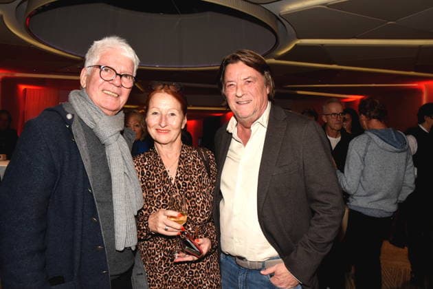 Thomas M. Stein Musikmanager Birgit Wolff-Faltermeyer PR Georg Dingler Radio Gong Gf. a.D Muenchen 01.12.2025 Hotel Vierjahreszeiten-Kempinski Buch Vorstellung von Fritz Egner Moderator -Mein Leben Zwischen Rhythm und Blues in Muenchen Foto Muenchen