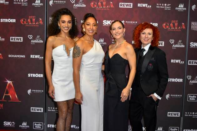 ABBkoeln: No Angels, Nadja Benaissa, Lucy Diakovska, Sandy Mölling Moelling Jessica Wahls zu Gast auf dem roten Teppich bei der Charity Aids Gala im Musical Dome Koeln am 01.12.2025 NRW Deutschland