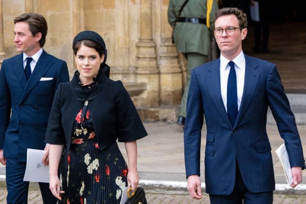Service of Thanksgiving for the life of Prince Philip, London, UK - 29 Mar 2022 Princess Eugenie and Jack Brooksbank at the Memorial Service of Thanksgiving for the life of Prince Philip, Duke of Edinburgh at Westminster Abbey in London, UK. London UK  Copyright: xMischaxSchoemakerx