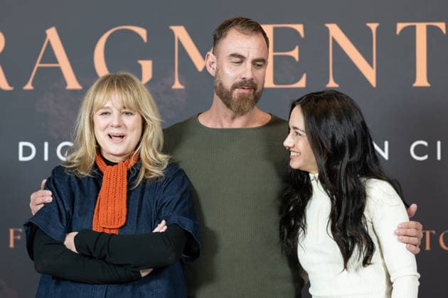 December 2, 2025, Madrid, Spain: Actress Emma Suarez (L), director Horacio Alcala (C) and actress Asia Ortega (R) attend the Fragmentos photocall at Cines Renoir Princesa. Madrid Spain - ZUMAs197 20251202_aaa_s197_043 Copyright: xAtilanoxGarciax