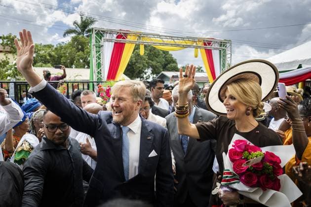 Paramaribo, The Netherlands, 2025-12-02 13:22:35 PARAMARIBO, December 2, 2025, Latour Community Work Foundation. King Willem-Alexander and Queen Maxima are paying a state visit to the Republic of Suriname at the invitation of President Jennifer Geerlings-Simons. The Royal Couple will visit the community center of the Latour Community Work Foundation (Stibula) in the densely populated Latour neighborhood. PHOTO: NLBeeld POOL Remko de Waal Credit: NL Beeld Patrick van Emst  Copyright: xx x