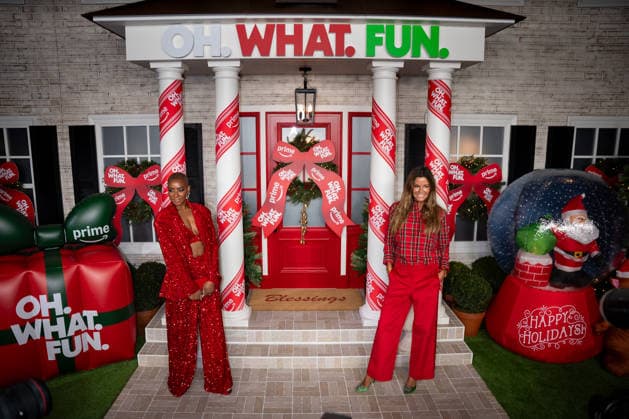 Guerdy Abraira and Kelly Bensimon arrive for the Oh. What. Fun. movie premiere on Tuesday, Dec. 2, 2025. The movie, starring Michelle Pfeiffer, will be available for streaming on Amazon Prime starting December 3.  NYP20251202912 ANGELINAxKATSANIS