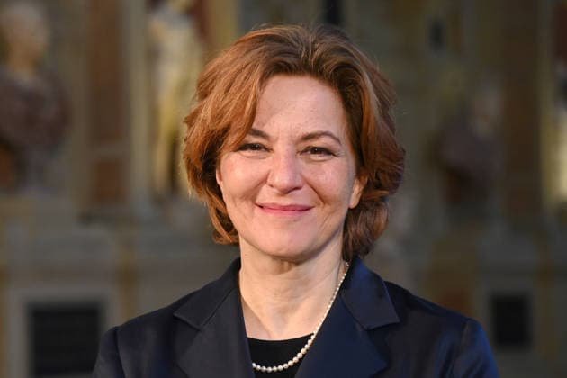 Martina GEDECK (Schauspielerin), Einzelbild,angeschnittenes Einzelmotiv, Portrait,Portraet. Verleihung Bayerischer Maximiliansorden am 03.12.2025 im Antiquariat der Residenz in Muenchen.