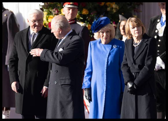 . 03 12 2025. Windsor, United Kingdom. King Charles III, Queen Camilla, Prince William and Kate Middleton, the Prince and Princess of Wales, welcome the President of Germany and his wife in Windsor, at the start of their three day State Visit to the United Kingdom.  xStephenxLockx xi-Imagesx IIM-26430-0064