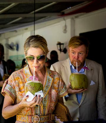 03-12-2025 Paramaribo King Willem-Alexander and Queen Maxima during a boat trip on the salonboat Mi Gudu of the Marine Autoriteit Suriname (MAS) on the Suriname River and the Commewijne River and at the village of Johanna Margaretha and Frederiksdorp, a former coffee and cocoa plantation on the 3rd and last day of the 3 day statevisit to Suriname. Â  Copyright: xPPEx