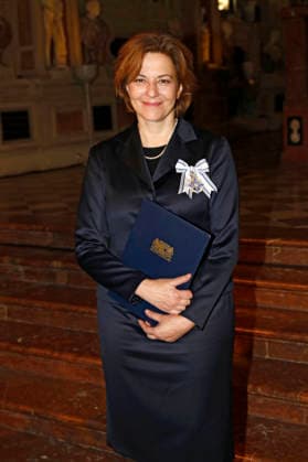 Martina Gedeck bei der Auszeichnung mit dem Bayerischen Maximiliansorden durch den Ministerpräsidenten des Freistaates Bayern im Antiquarium der Münchner Residenz. München, 03.12.2025