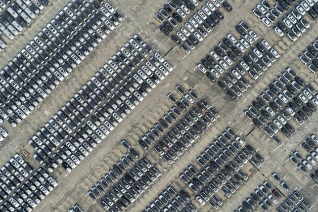 Volkswagen Pure EV Export A large number of Volkswagen pure electric vehicles are arranged in an orderly manner waiting to be shipped overseas in Longtan Port Area, Nanjing, Jiangsu Province, China on December 4, 2025. Nanjing Jiangsu China  Copyright: xCFOTOx i1764862841584