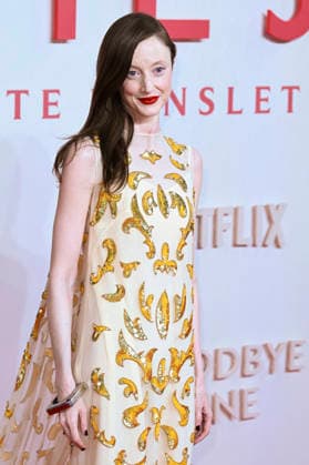Andrea Riseborough bei der Weltpremiere des Kinofilms Goodbye June im Curzon Mayfair. London, 03.12.2025