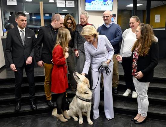 Queen Mathilde visits the Emergency Victim Assistance (EVA) BRUSSELS, BELGIUM - DECEMBER 04 : Queen Mathilde visits the Emergency Victim Assistance (EVA) unit of the Brussels Capital Ixelles police zone. EVA, created five years ago, is a specialised police service that supports victims of sexual and or domestic violence (Presentation of the EVA unit, visit to the video-recorded interview room and explanations by two members of the unit, tour of the victim interview room, presentation and testimony from a victim and meeting with the judicial assistance dog) on December 4, 2025 in Brussels, Belgium, 04 12 2025 Brussels Belgium  Copyright: xDidierxLebrunx