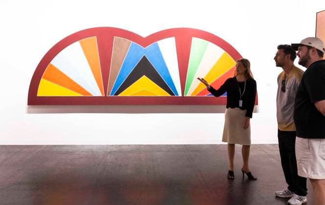 December 04, 2025 - Miami Beach, Florida, USA - Khurasan Gate III by Frank Stella is seen on display at the 2025 Art Basel Miami Beach Miami Beach USA - ZUMAce6_ 20251204_zaf_ce6_013 Copyright: xBrianxCahnx
