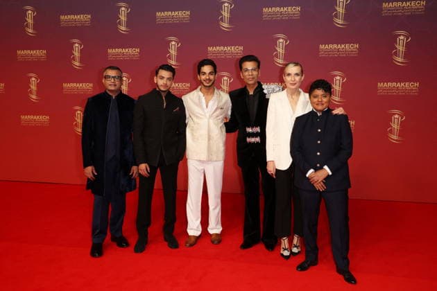 Neeraj Ghaywan, Vishal Jethwa, Ishaan Khatter, Karan Johar, Mélita Toscan du Plantier et Marijke Desouza Tapis rouge dans le cadre de la 22ème édition du Festival International du Film de Marrakech le 4 Decembre 2025 Dominique Jacovides Bestimage Photocall during the 22nd edition of the Marrakech International Film Festival on december 4th 2025 Marrakeh Maroc  Copyright: xDOMINIQUExJACOVIDESx xBESTIMAGExDOMINIQUExJACOVIDESx xBESTIMAGEx