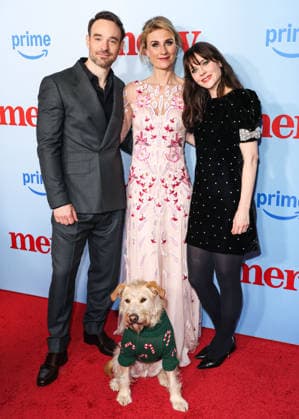 Los Angeles Special Screening Of Amazon Prime Video s Merv CULVER CITY, LOS ANGELES, CALIFORNIA, USA - DECEMBER 04: English actor Charlie Cox, British playwright, theatre director and screenwriter Jessica Swale, American actress, singer, songwriter, and producer Zooey Deschanel and Gus the Dog arrive at the Los Angeles Special Screening Of Amazon Prime Video s Merv held at The Culver Theater on December 4, 2025 in Culver City, Los Angeles, California, United States., Credit:Xavier Collin Avalon United States, California, Culver City, The Culver Theater  Copyright: xXavierxCollinx xAvalonx 1056628150