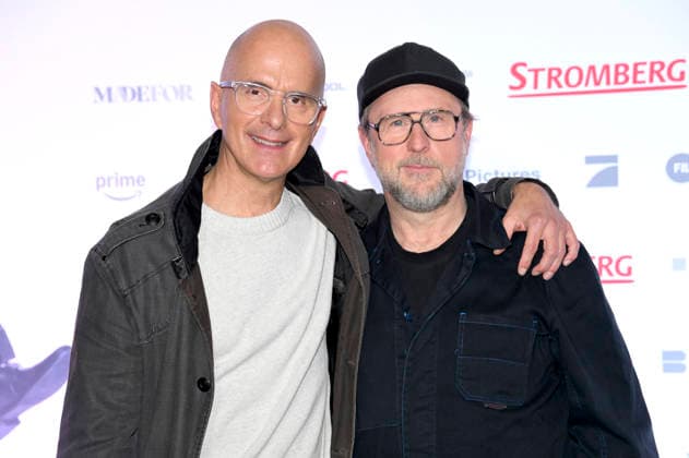 Christoph Maria Herbst und Bjarne Mädel bei der Fanpremiere des Kinofilms Stromberg - Wieder alles wie immer im Cinedom. Köln, 04.12.2025