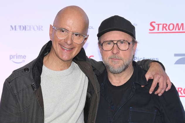 Christoph Maria Herbst und Bjarne Mädel bei der Fanpremiere des Kinofilms Stromberg - Wieder alles wie immer im Cinedom. Köln, 04.12.2025