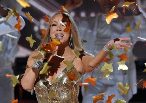 Mariah Carey performs at the 25th annual BET Awards live telecast at the Peacock Theater in Los Angeles on Monday, June 9, 2025. The BET Awards honors Black entertainers and other people of color in music, film, sports and philanthropy.  POY2025E010 JIMxRUYMEN