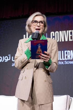 22nd Marrakech International Film Festival Day 7 nb Mélita Toscan du Plantier attends the Conversation With Guillermo Del Toro session during day 7 of the 22nd Marrakech International Film Festival on December 05, 2025 in Marrakech, Maroc. Photo by Nasser Berzane ABACAPRESS.COM Marrakech  Copyright: xBerzanexNasser ABACAx