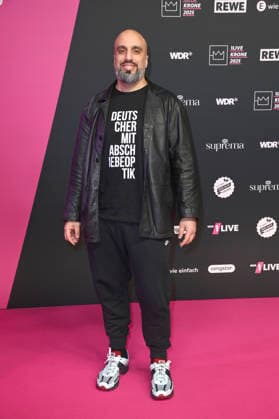 Abdelkarim bei der 26. Verleihung der 1Live Krone 2025 im Lokschuppen. Bielefeld, 04.12.2025