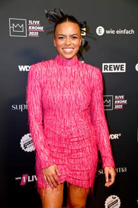 Aminata Belli bei der 26. Verleihung der 1Live Krone 2025 im Lokschuppen. Bielefeld, 04.12.2025