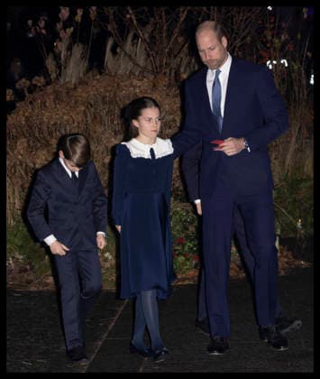 . 05 12 2025. London, United Kingdom. Prince William, Prince George, Princess Charlotte and Prince Louis arriving for the Together at Christmas carol service at Westminster Abbey in London.  xStephenxLockx xi-Imagesx IIM-26438-0015
