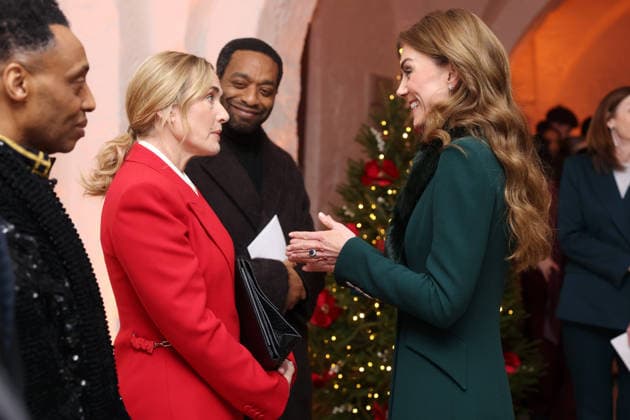 Members Of The Royal Family Attend The Together At Christmas Carol Service LONDON, ENGLAND - DECEMBER 05: Kate Winslet speaks with Catherine, Princess of Wales at the Together At Christmas Carol Service at Westminster Abbey on December 05, 2025 in London, England. Led by The Princess and supported by The Royal Foundation, the annual event offered a chance to pause and reflect on the values of love, compassion, and the connections we share. The service also highlighted remarkable individuals from across the UK who have demonstrated extraordinary kindness, empathy, and support within their communities., Credit:Chris Jackson Avalon United Kingdom, England, London, Westminster Abbey Copyright: xChrisxJacksonx xAvalonx 1056773396