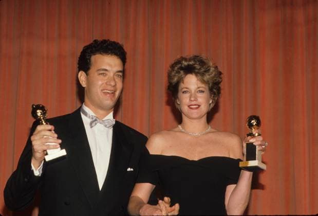 TOM HANKS with Melanie Griffith at the 46th Golden Globe Awards, honoring the best in film and television for 1988, were held on January 28, 1989 at the Beverly Hilton Copyright: xRalphxDominguez MediaPunchx