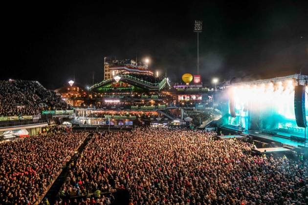 04.12.2025, Schladming, AUT, Unterwegs in Steiermark, Ski Opening 2025, Pressekonferenz, im Bild Backstreet Boys, Feature, Übersicht, Planai Stadion,