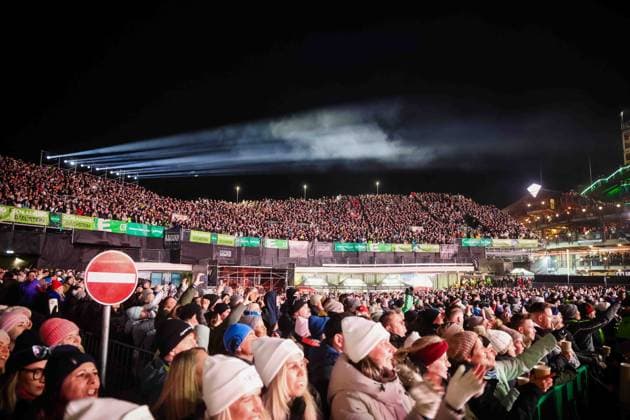 04.12.2025, Schladming, AUT, Unterwegs in Steiermark, Ski Opening 2025, Pressekonferenz, im Bild Backstreet Boys, Feature, Übersicht, Planai Stadion,