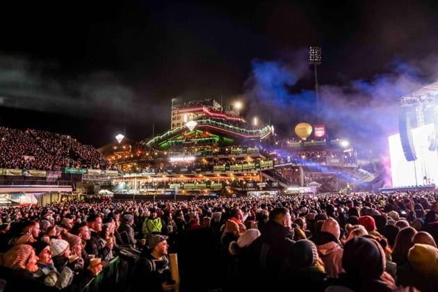 04.12.2025, Schladming, AUT, Unterwegs in Steiermark, Ski Opening 2025, Pressekonferenz, im Bild Backstreet Boys, Feature, Übersicht, Planai Stadion,