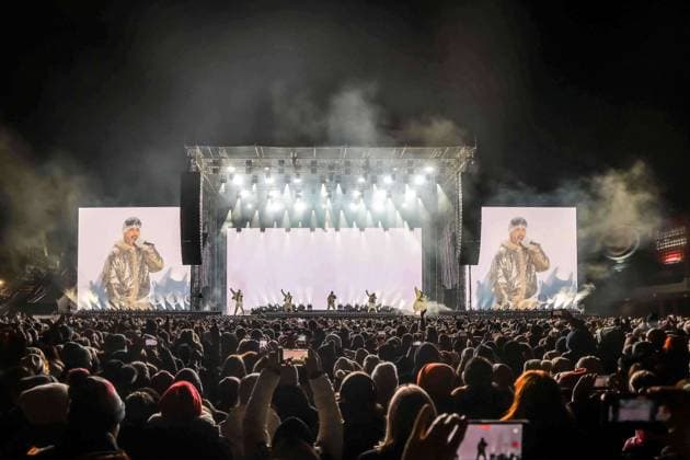 04.12.2025, Schladming, AUT, Unterwegs in Steiermark, Ski Opening 2025, Pressekonferenz, im Bild Backstreet Boys, Feature, Übersicht, Planai Stadion,