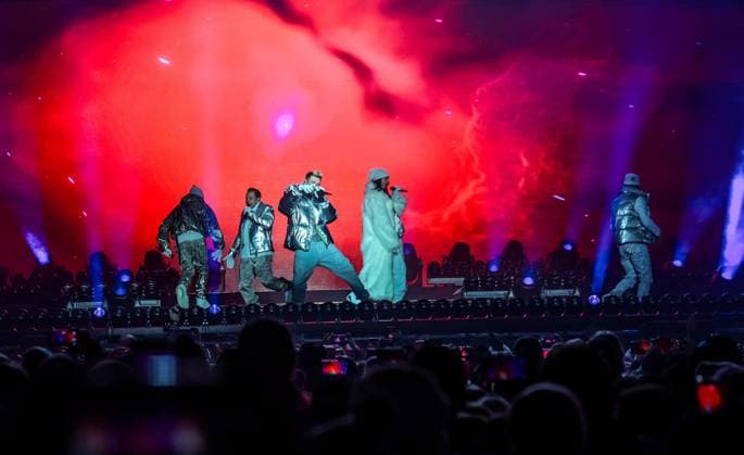 04.12.2025, Schladming, AUT, Unterwegs in Steiermark, Ski Opening 2025, Pressekonferenz, im Bild Backstreet Boys, Feature, Übersicht, Planai Stadion,