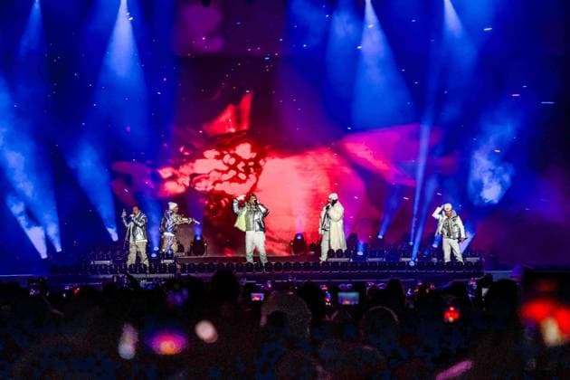 04.12.2025, Schladming, AUT, Unterwegs in Steiermark, Ski Opening 2025, Pressekonferenz, im Bild Backstreet Boys, Feature, Übersicht, Planai Stadion,