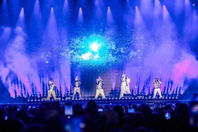 04.12.2025, Schladming, AUT, Unterwegs in Steiermark, Ski Opening 2025, Pressekonferenz, im Bild Backstreet Boys, Feature, Übersicht, Planai Stadion,