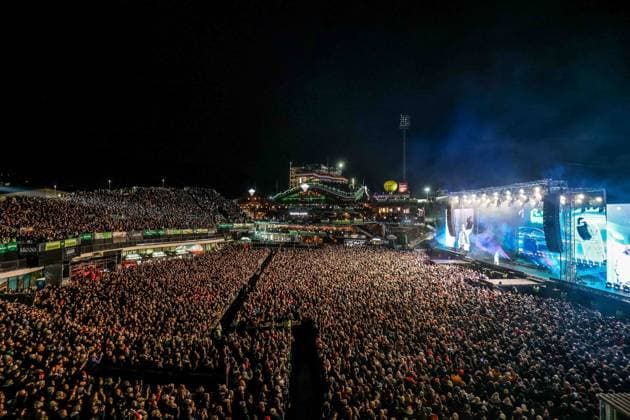 04.12.2025, Schladming, AUT, Unterwegs in Steiermark, Ski Opening 2025, Konzert, im Bild Backstreet Boys, Feature, Übersicht, Planai Stadion,