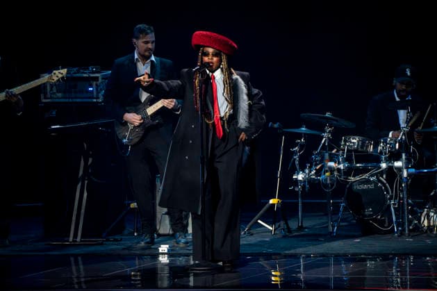 Lauryn Hill performs during the 2026 FIFA World Cup Draw at the John F. Kennedy Center for Performing Arts in Washington, DC on Friday, December 5, 2025. The draw will reveal the group-stage matchups for the first-ever 48-team FIFA World Cup in 2026.  WAP20251205353 BONNIExCASH