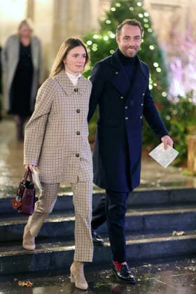 Members Of The Royal Family Attend The Together At Christmas Carol Service LONDON, ENGLAND - DECEMBER 05: Alizee Thevenet and James Middleton depart from the Together At Christmas Carol Service at Westminster Abbey on December 05, 2025 in London, England. Led by The Princess and supported by The Royal Foundation, the annual event offered a chance to pause and reflect on the values of love, compassion, and the connections we share. The service also highlighted remarkable individuals from across the UK who have demonstrated extraordinary kindness, empathy, and support within their communities., Credit:Chris Jackson Avalon United Kingdom, England, London, Westminster Abbey Copyright: xChrisxJacksonx xAvalonx 1056827909