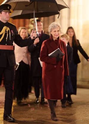 Members Of The Royal Family Attend The Together At Christmas Carol Service LONDON, ENGLAND - DECEMBER 05: Birgitte, Duchess of Gloucester departs from the Together At Christmas Carol Service at Westminster Abbey on December 05, 2025 in London, England. Led by The Princess and supported by The Royal Foundation, the annual event offered a chance to pause and reflect on the values of love, compassion, and the connections we share. The service also highlighted remarkable individuals from across the UK who have demonstrated extraordinary kindness, empathy, and support within their communities., Credit:Chris Jackson Avalon United Kingdom, England, London, Westminster Abbey Copyright: xChrisxJacksonx xAvalonx 1056828369