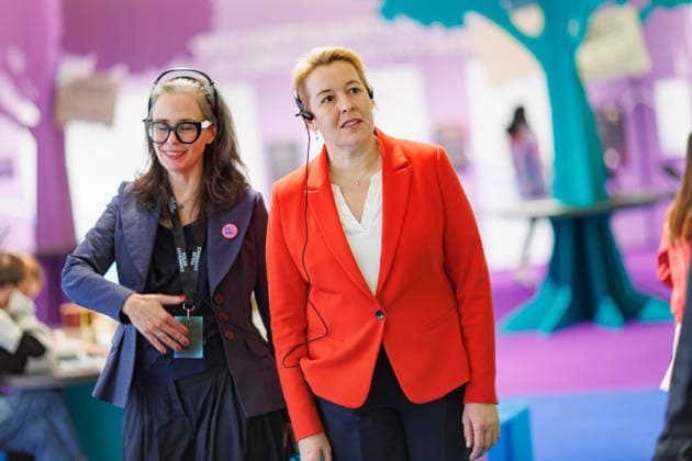 Premiere - POLAR EXPERIENCE - Die Immersive Ausstellung über die Arktis und Antarktis - Franziska Giffey bei der Weltpremiere von POLAR EXPERIENCE - Die Immersive Ausstellung über die Arktis und Antarktis in der Arena Berlin am 05.12.2025. Copyright: xEventpressxKochanx