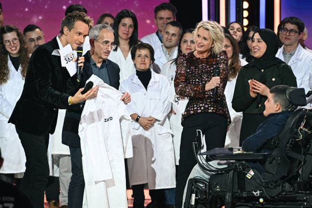 The Telethon show in Paris FA Researcher Serge Braun speaks during the Telethon show on France Television in Paris on December 5, 2025. Photo by Firas Abdullah ABACAPRESS.COM Paris Ile-de-France France  Copyright: xAbdullahxFiras ABACAx