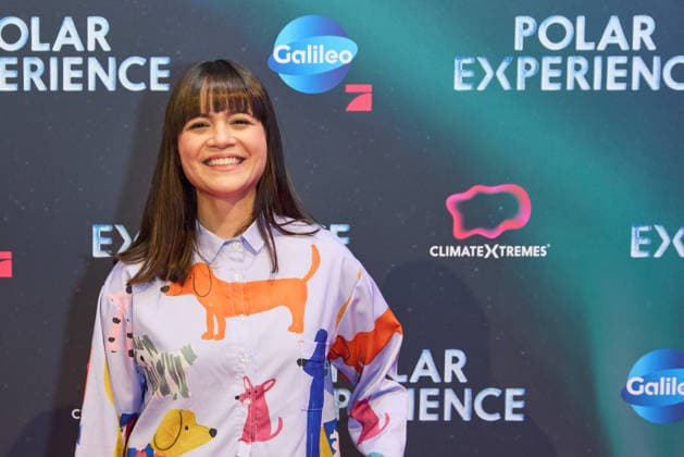 Claire Oelkers -Eroeffnung der Ausstellung POLAR EXPERIENCE- Die Immersive Ausstellung ueber die Arktis und Antarktis in der Arena Berlin am 05.12.2025. Eroeffnung Polar Experience